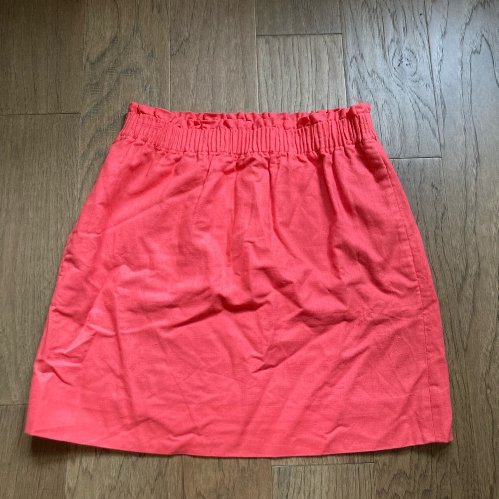 J. Crew Vibrant Coral A-Line Skirt-Size 4